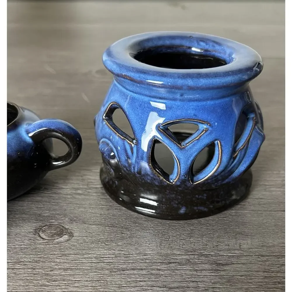 Country Blue Teapot Essential Oil Warmer/Diffuser.